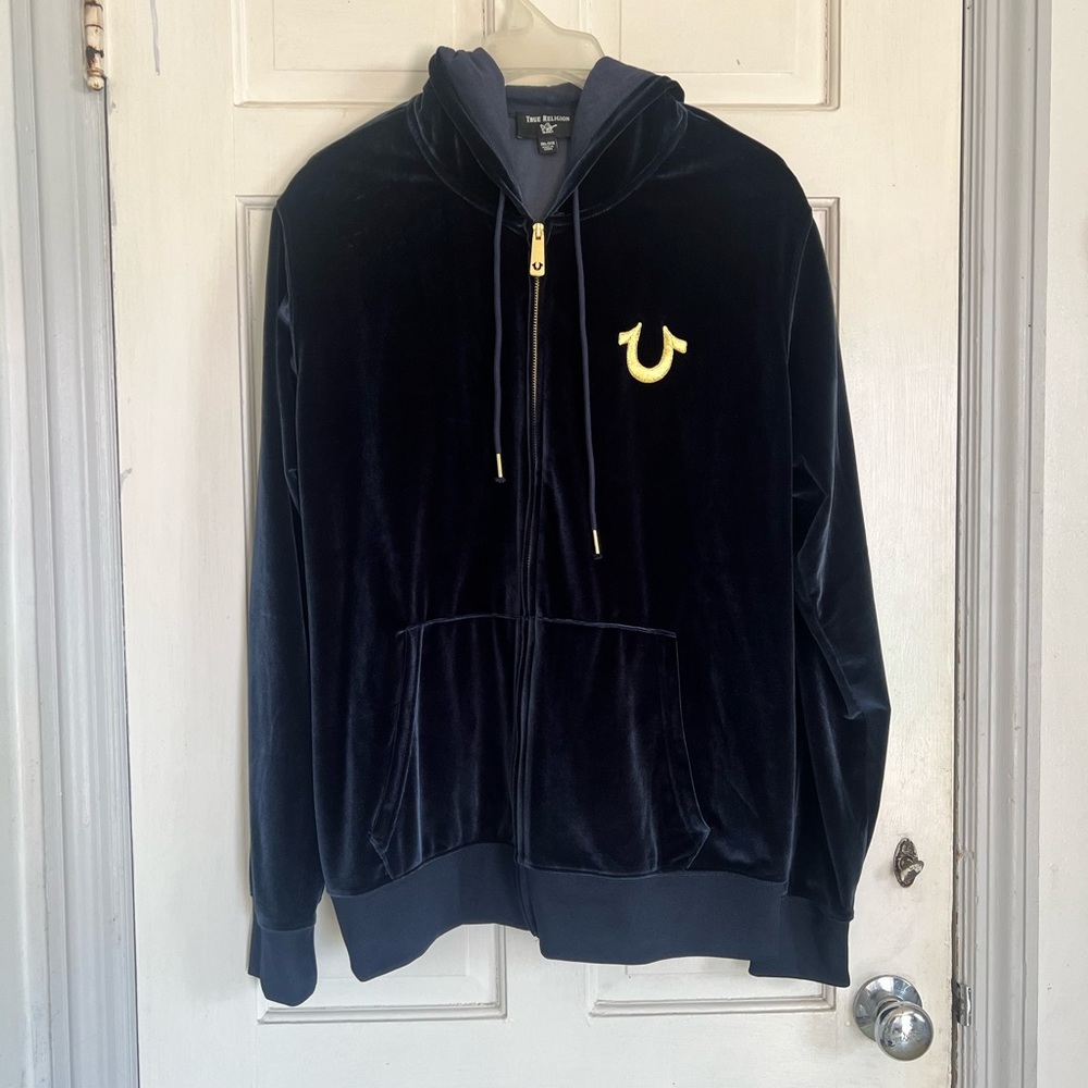 True Religion Zip Hoodie 2XL Night Sky